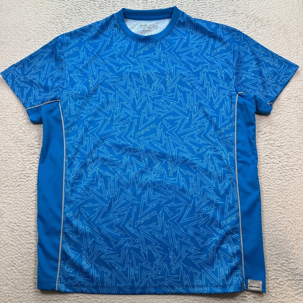 Polaris RZR Shirt Mens Size XL Blue All Over Print Activewear